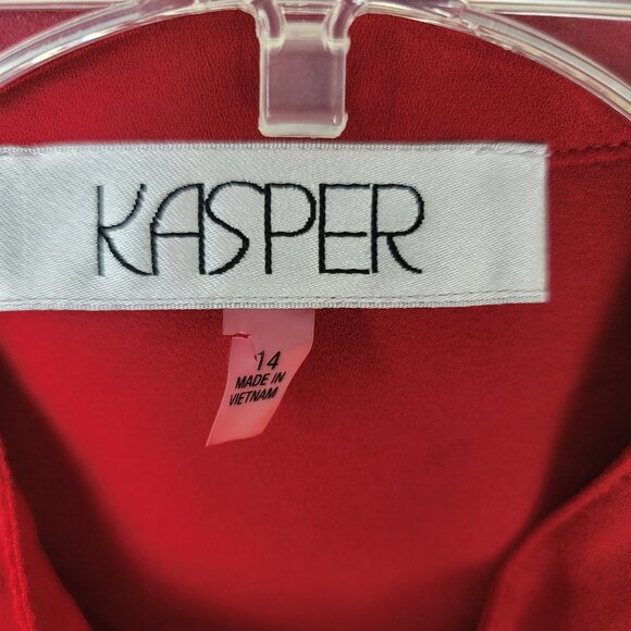 Kasper Mandarin Collar Ruffle Front Blouse - Picture 7 of 12